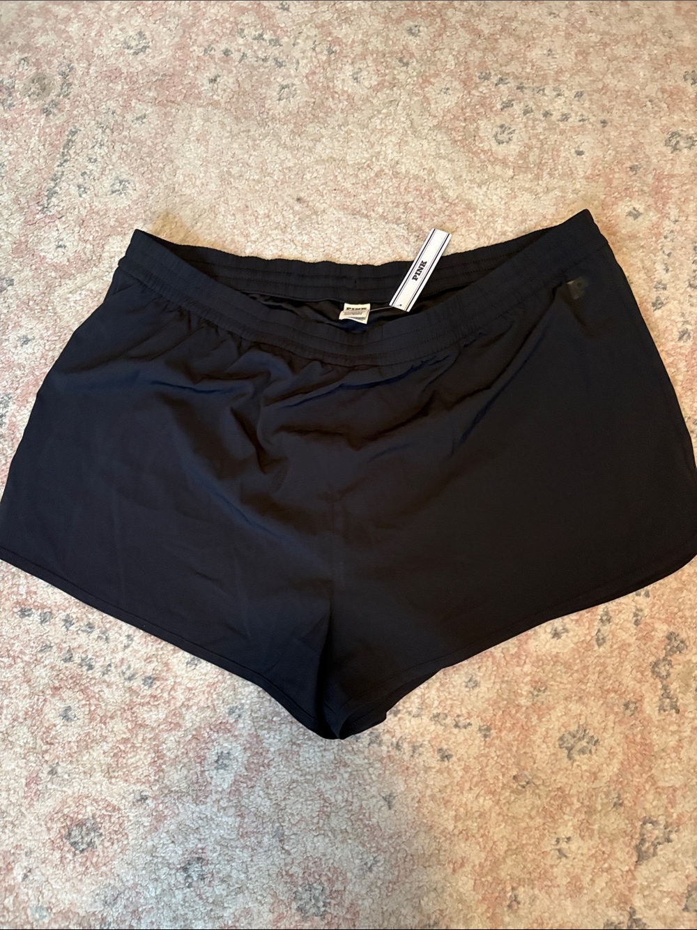 PINK Victoria's Secret Black Athletic Shorts with Elastic Waist